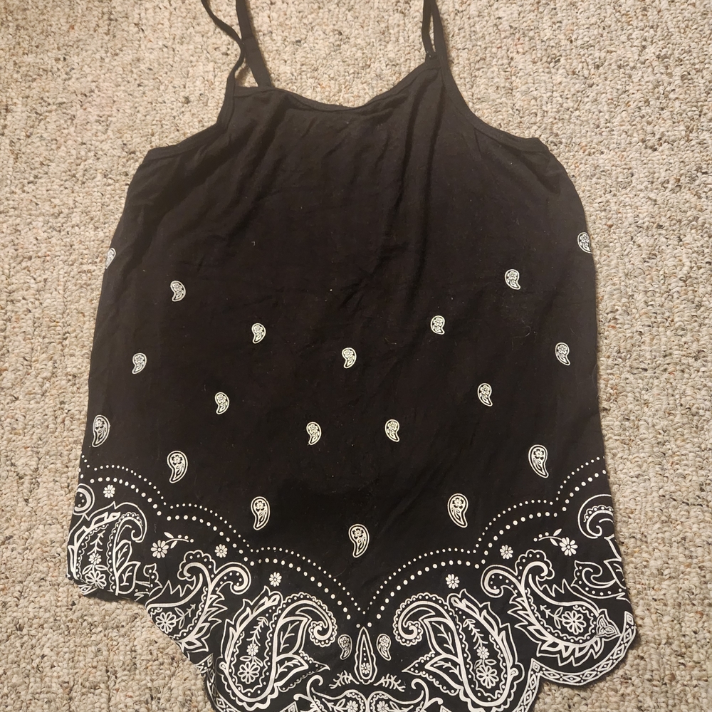 Black Paisley Women's Top